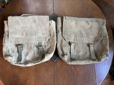 2 Vintage UK Military Canvas Field Bags Army Utility Pouch Ruck Sacks
