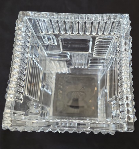Waterford Marquis Lead Crystal Glass, 8” Cubist Hurricane Votive Candle Holder - Picture 2 of 3