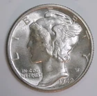 1942-D F.B. 10C Mercury Silver Dime~
