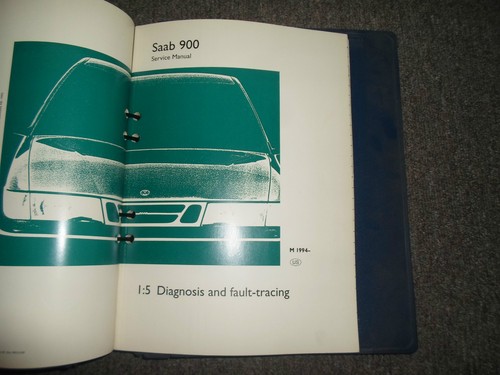 1994- Saab 900 Técnico Datos Diagnosis Fault Calcar Servicio Reparación Manual - Imagen 9 de 12