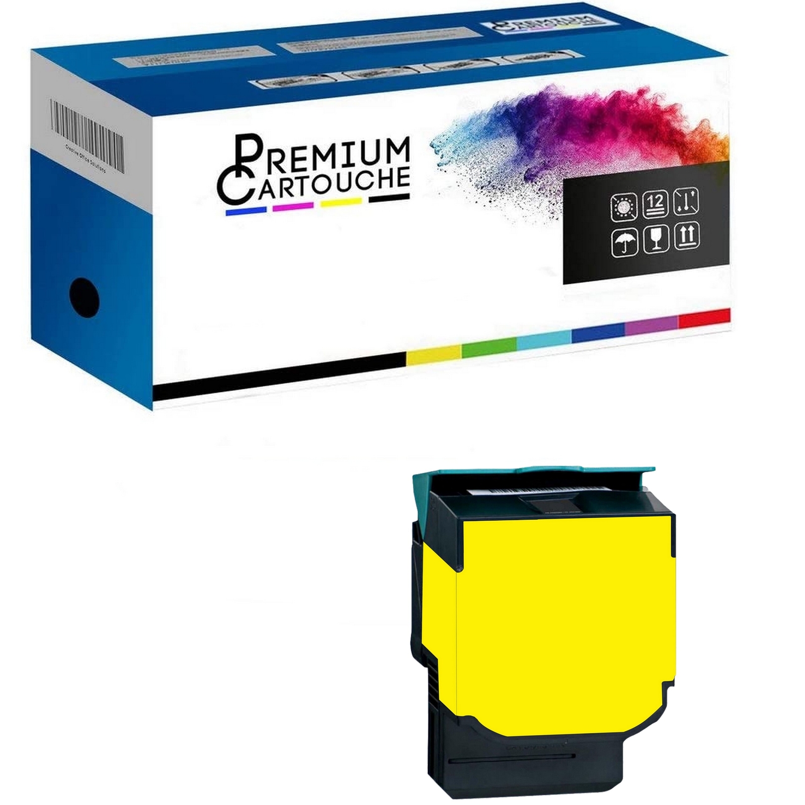 Toner 78C20Y0 Jaune Évitez les Traces d'Impression sur Lexmark CS421dn
