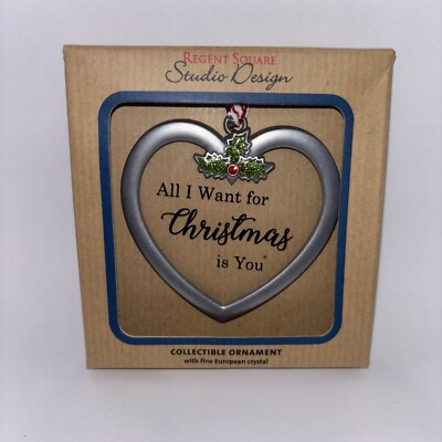 All I Want For Christmas Is You Heart 2019 Gift Ornament Design Studio