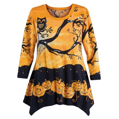 Sequin Accented Happy Pumpkin Patch Tunic