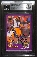 Mike Lansford Los Angeles Rams 1989 Score Supplemental #3445 Signed Card BECKETT Mike Lansford Los Angeles Rams 1989 Score Supplemental #3445 Signed Card BECKETT