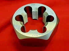 7273 1-3/8-12 NF x 2.4" Hex Irwin Hanson Rethread Die Carbon Steel RH