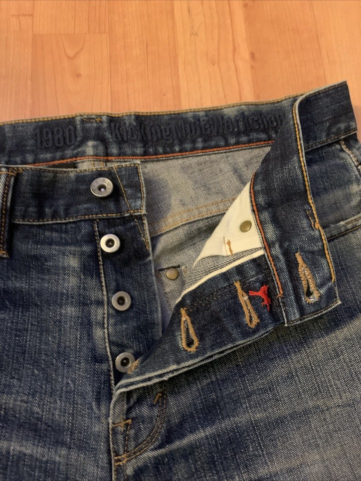 Kicking Mule Regular Fit Raw Selvedge Denim Jeans 33x32 eBay