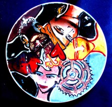 ELVIRA BACH Künstlerteller Metropolis, 32cm, limit.500, im Brand signiert, SUPER