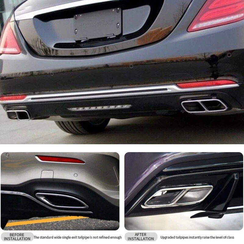 Silenciador de escape de doble extremo para Mercedes-Benz Clase S ML W221 W164 05-13 Foto 3 de 4