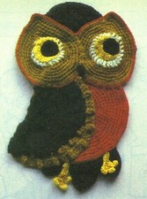 CUTE Wise Old Owl/Potholder/CROCHET PATTERN I...
