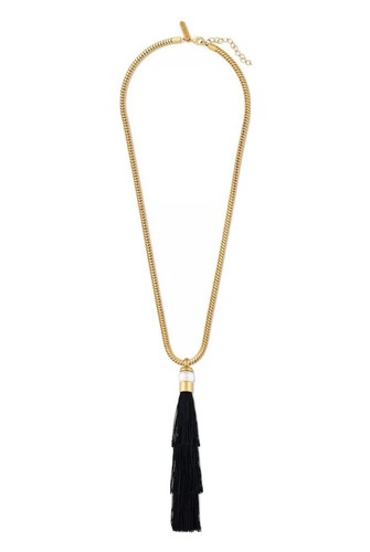 Rachel Zoe Gracie Silk Tassel Necklace 