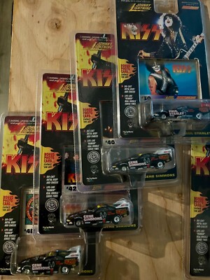 johnny lightning KISS Funny Cars Gene Simmons, Paul Stanley, and Ace Frehley