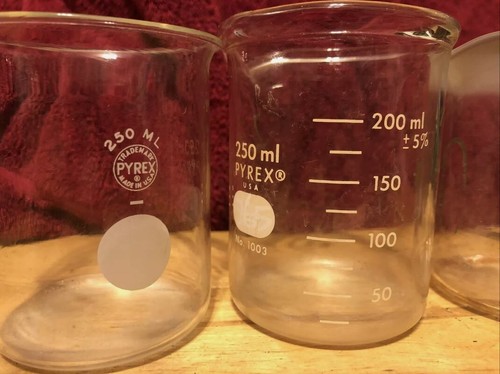 Corning 1000-250 Pyrex Niedrige Form Griffin Becherglas, 250 ml 4 Stück - Bild 2 von 3
