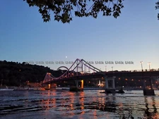Summer night bridge in Kyiv UKRAINE photo virtual postcard #448624 by U4ik