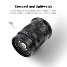 7artisans 60mm F2.8 II 1:1 Magnification Macro lens APS-C MF For Sony E mount