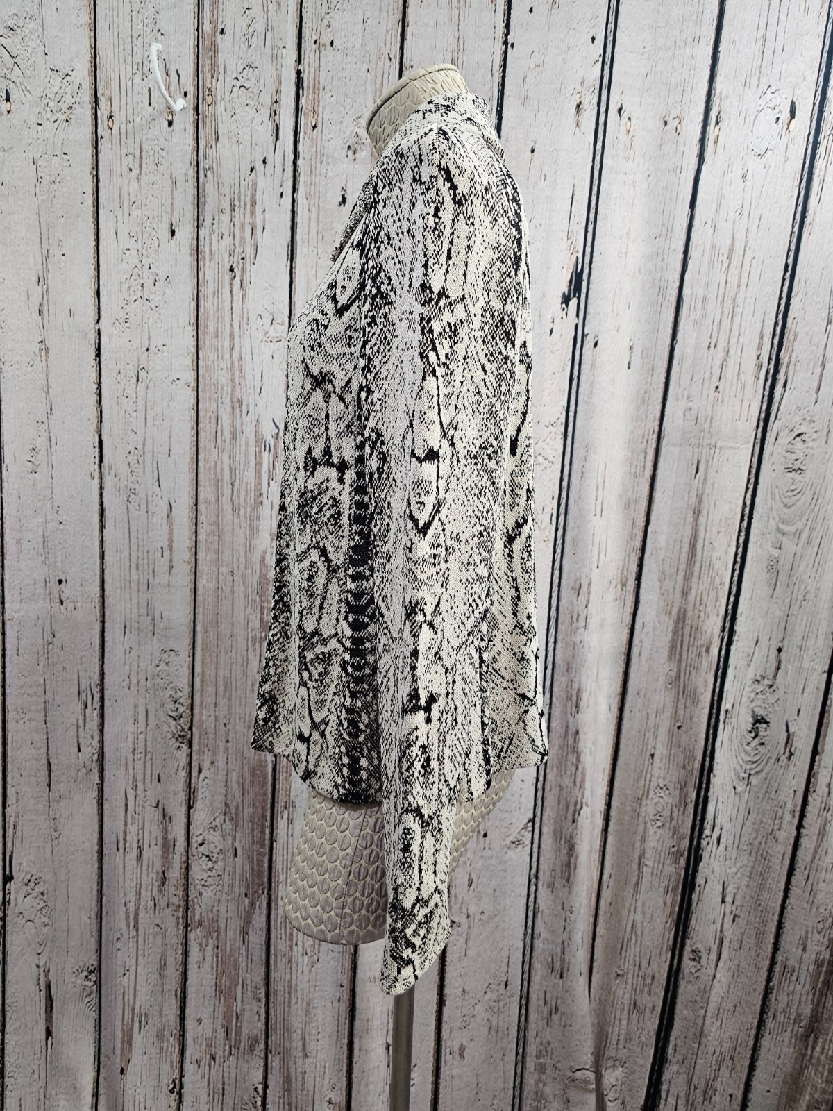 St. John Black White Knit Python Pattern Blazer J… - image 7