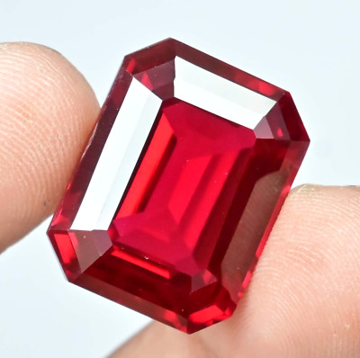46.40 Ct Natural Mozambique Blood Red Ruby Certified Flawless Emerald Gemstone