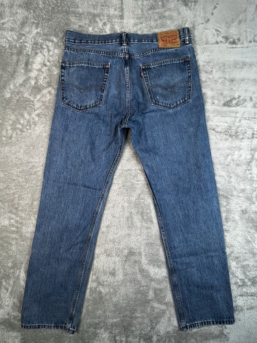Levi's 505 Men's Jeans 36x34 Regular Fit Straight Leg Denim Flaw* - Picture 3 of 11