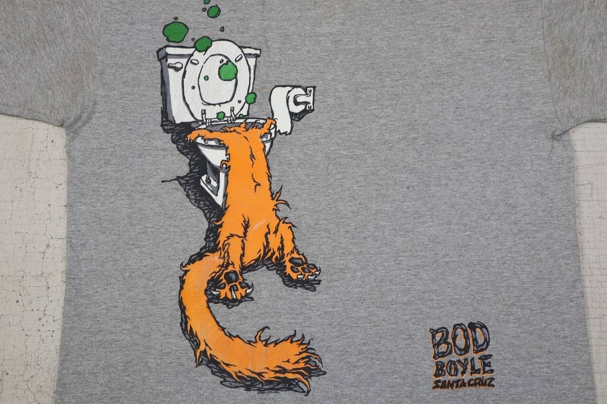 90s Santa Cruz Bod Boyle Tシャツ old skate VINTAGE 1990 SANTA CRUZ SKATEBOARD BOD BOYLE SKATE PUNK T