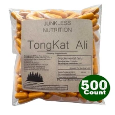 Tongkat Al LONGJACK GRADE A STRONGEST ROOT EXTRACT 200:1 (500 capsules) USA