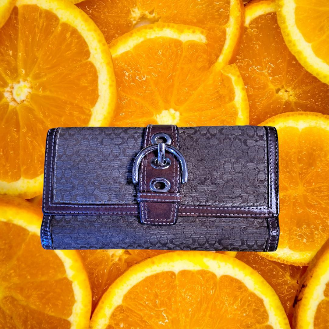 Coach Signature Wallet with Front Snap and Chunky… - image 1