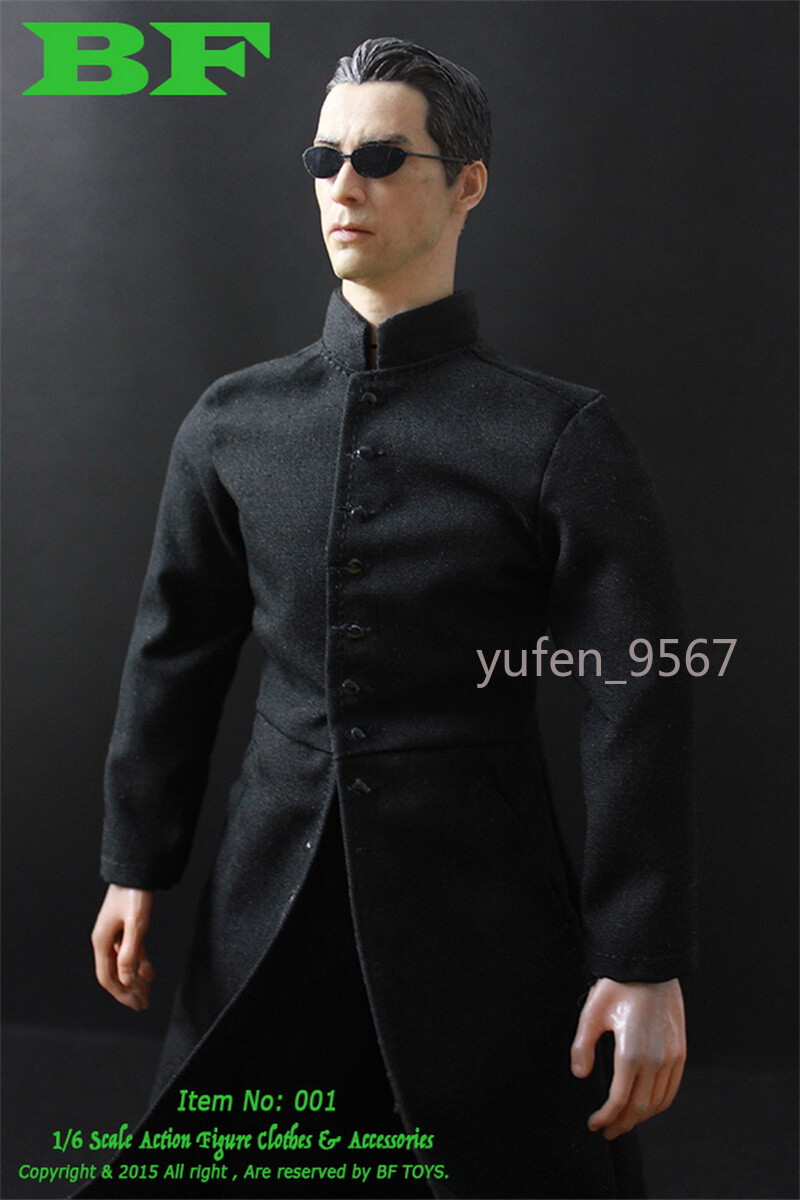BF Toys 1:6 Scale Matrix NEO Black Coat Clothing suit Kit sets F