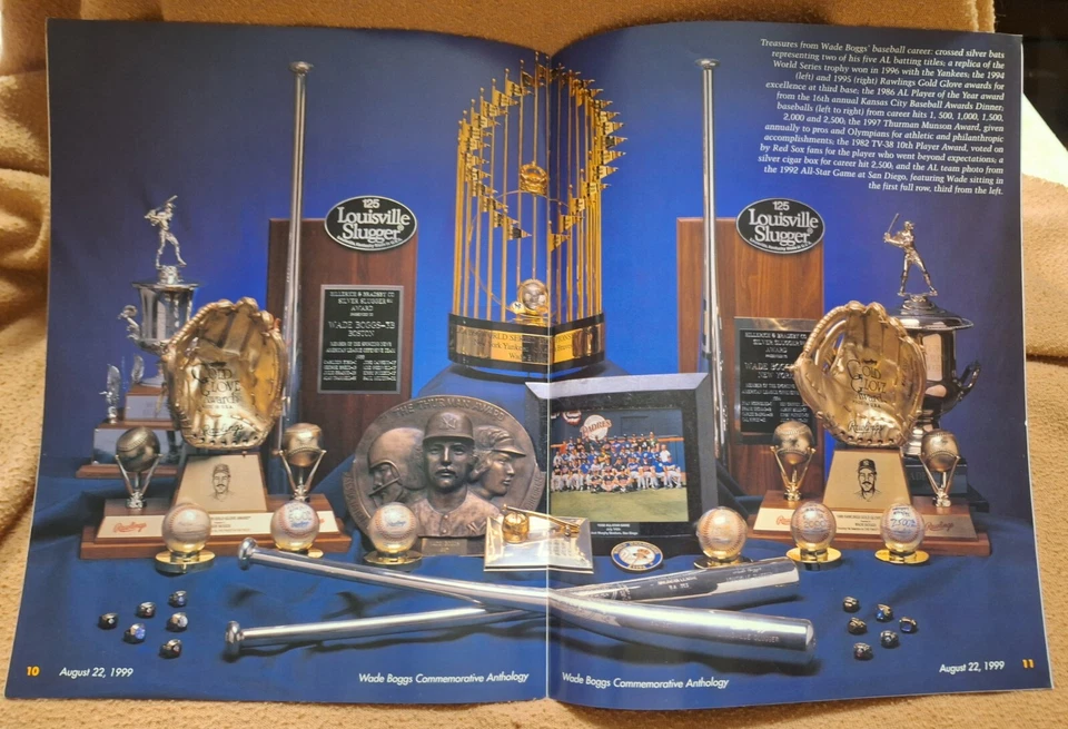 1999 WADE BOGGS Devil Rays Tribute Day SGA Ltd Ed 3,000 Hits Anthology Program  - Image 3 of 3