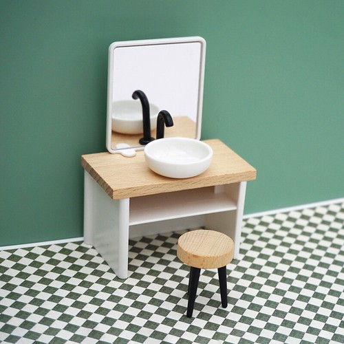 1:12 Dollhouse Miniature Set Shower Room Toilet Bathtub Commode Furniture Decor - Picture 7 of 7
