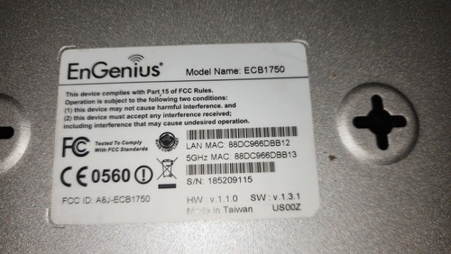 Engenius ECB1750 802.11ac Dual Band 3x3 Wireless Access Point - Picture 2 of 3