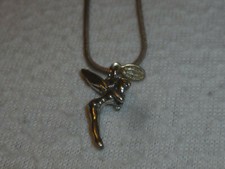 STERLING SILVER 925 WALT DISNEY PRODUCTS TINKERBELL PENDANT NECKLACE CHAIN