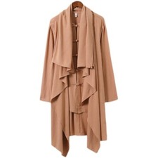 Uomo Retro Cinese Tang Top Robe Manica Lunga Cotone Lino Hanfu Cappotto