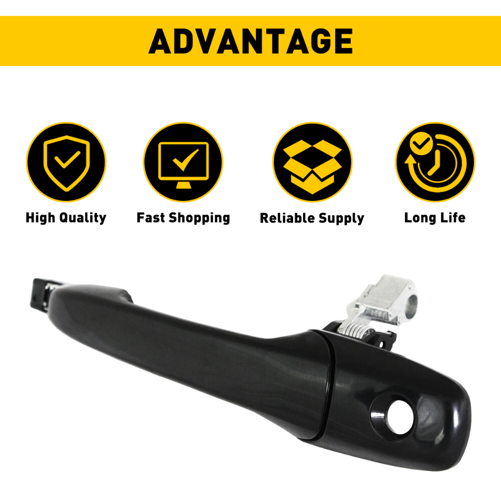 Door Handle Outside Smooth Black Front Driver Side for Mazda 3 6