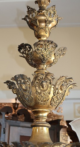 19th Century Bronze Gasolier Gas Chandelier Attributed to Cornelius and Baker - Picture 11 of 15