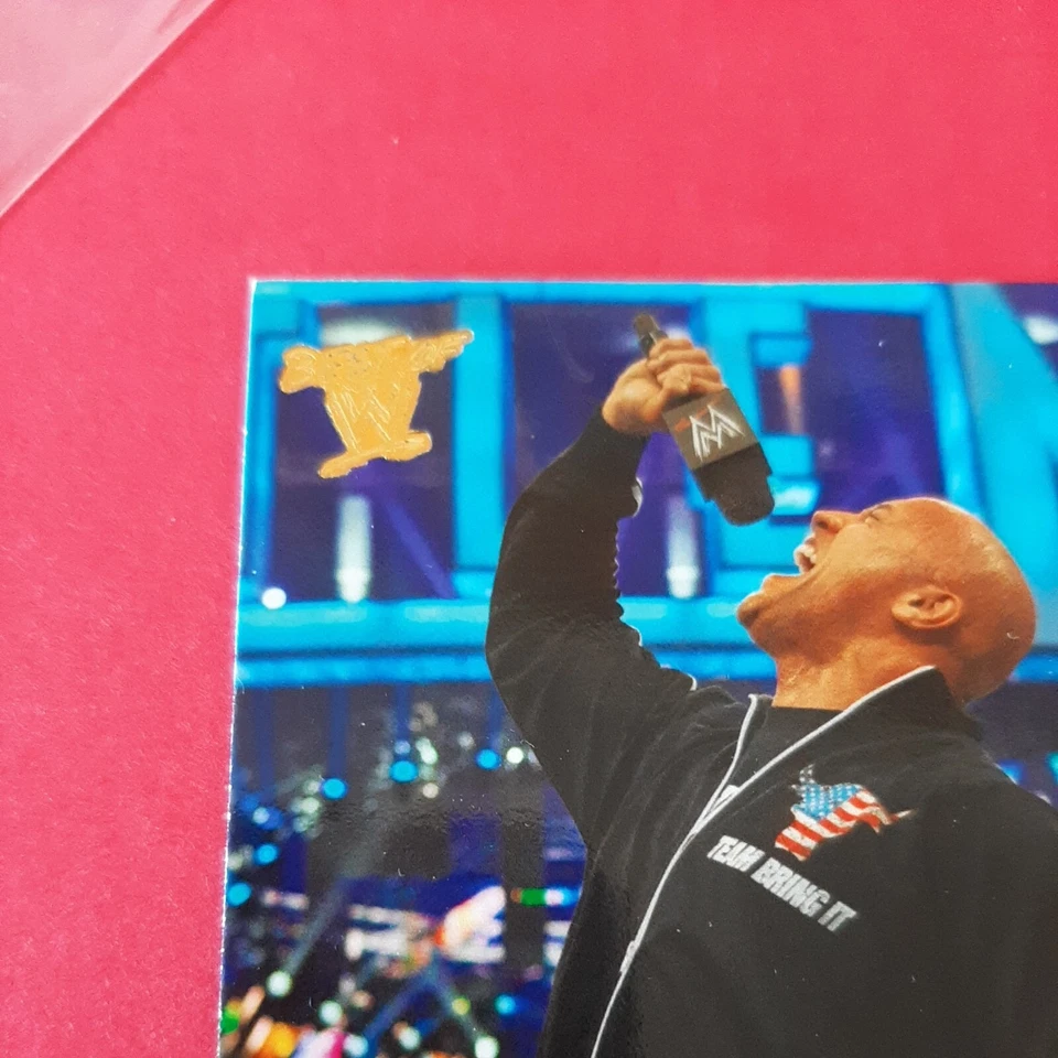 2013 TOPPS BEST OF WWE #1 THE ROCK Catchphrases /10 GOLD SSP! - Image 2 of 3