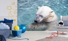 3D Animal Polar Bear G7832 Wallpaper Wall Murals Removable Self-adhesive Erin