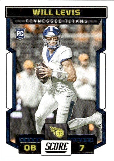 2023 Score #303 Will Levis RC Tennessee Titans