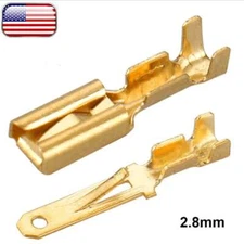 [100x] 2.8mm Male and Female Spade Connectors Crimp Terminals 22-16 AWG