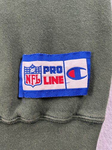Champion Proline Sweatshirt NFL Green Bay Packers Men's Large Green 90s Vtg Flaw - Picture 3 of 14