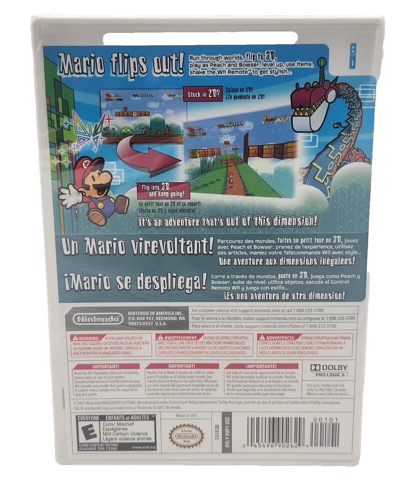 Super Paper Mario Nintendo Selects Edition (Nintendo Wii) Brand New Sealed US - Image 2 of 4
