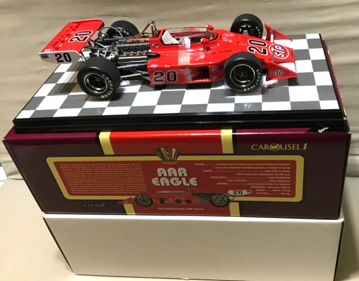 超貴重カルーセル1製 AARイーグル 1/18 1973インディー500 中古品 1973 STP AAR Eagle #20 Indy 500 Race winner Gordon Johncock