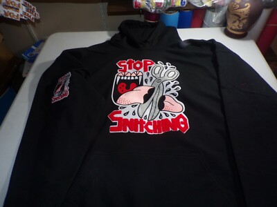 Stop Snitching Hoodie Black Scissor Cut Version | eBay