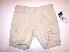 NEW Polo Ralph Lauren sz 2T beige tan khaki cargo shorts boys adjustable chino