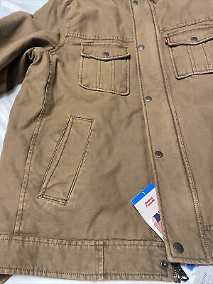 Levi's Men's Cotton Twill Jacket Brown Size LARGE