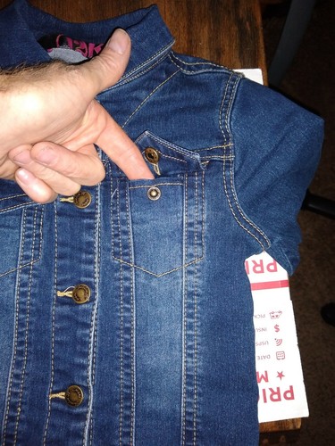 Girls Blue Denim Trucker Jacket 6 x - Picture 7 of 7
