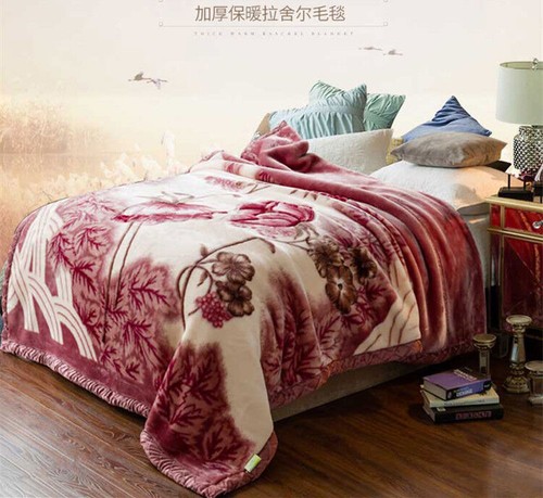 warmful blanket heavy 2 PLY throws for spring autumn winter Raschel kapok cotton - Picture 3 of 21