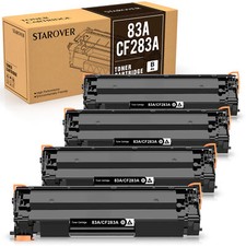 4PCS Black Toner Combo For HP 83A CF283A LaserJet M127fn M127fw M125nw Printers