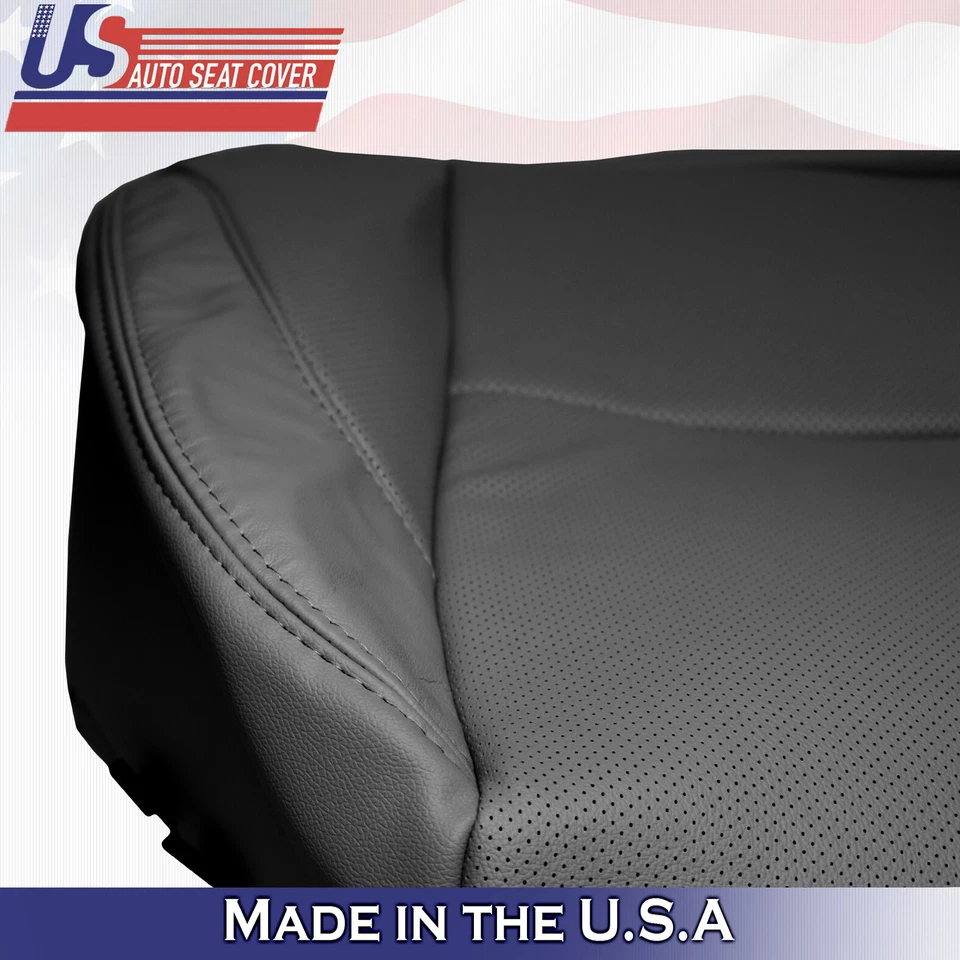 Se adapta a Lexus ES350 2007-2012 banco trasero parte inferior cubierta de cuero perforado negro Foto 2 de 3