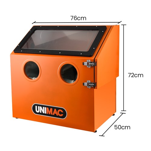 UNIMAC 110L Benchtop Sandblasting Cabinet Portable Grit Blaster Abrasive Gun - Picture 10 of 11