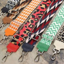 Verstellbarer Breit Leder Stoff Taschenriemen Schulterriemen Umhängegurt Schwarz