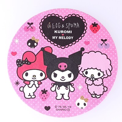 Kuromi My Melody My Sweet Piano Sanrio × EGG & SPUMA Coaster From
