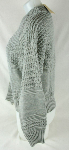 Universal Thread Mock Neck Solid Gray Cotton Blend Sweater Women's Sz Medium NWT - Picture 14 of 22